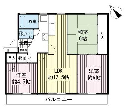 AZ Garden千本浜公園2号棟の間取り