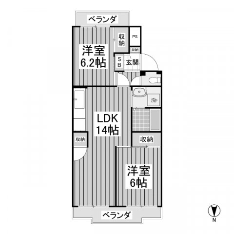 行田市宮本のマンションの間取り