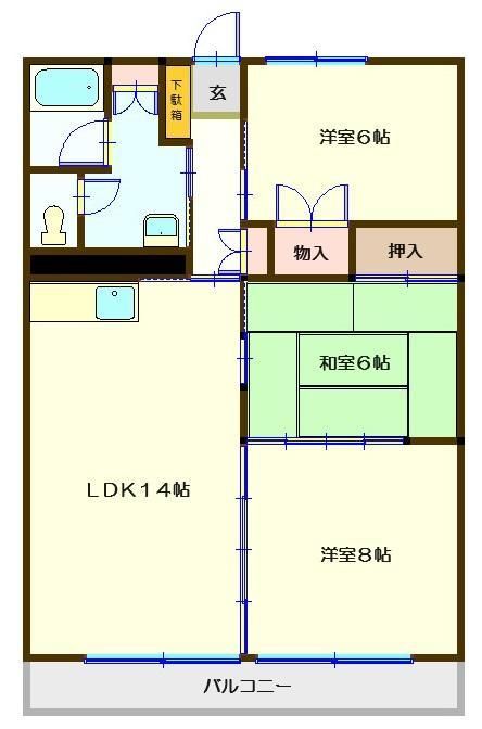 マンション二枚橋の間取り