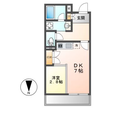 名古屋市中川区八熊通のマンションの間取り