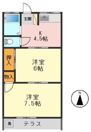 第一石井ハイツの間取り