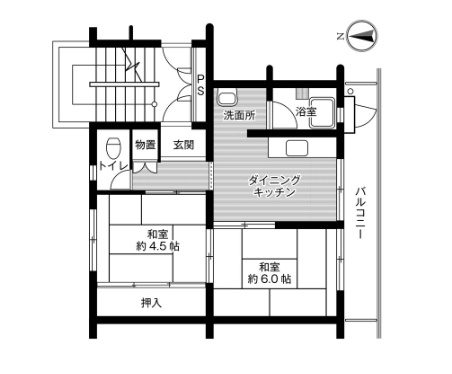 ビレッジハウス久世　1号棟の間取り