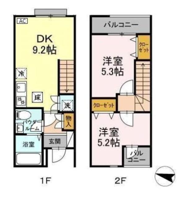 アンジュエール　Bの間取り