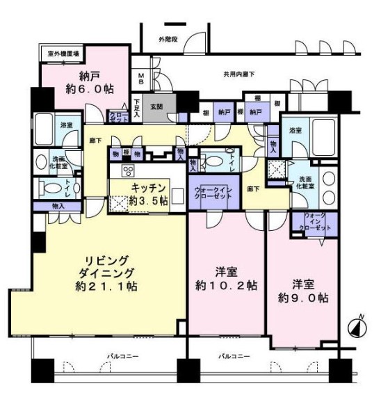 【オリンピアード麻布霞坂の間取り】