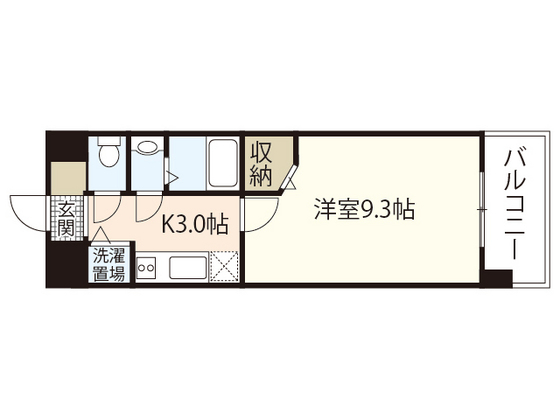 広島市南区西蟹屋のマンションの間取り