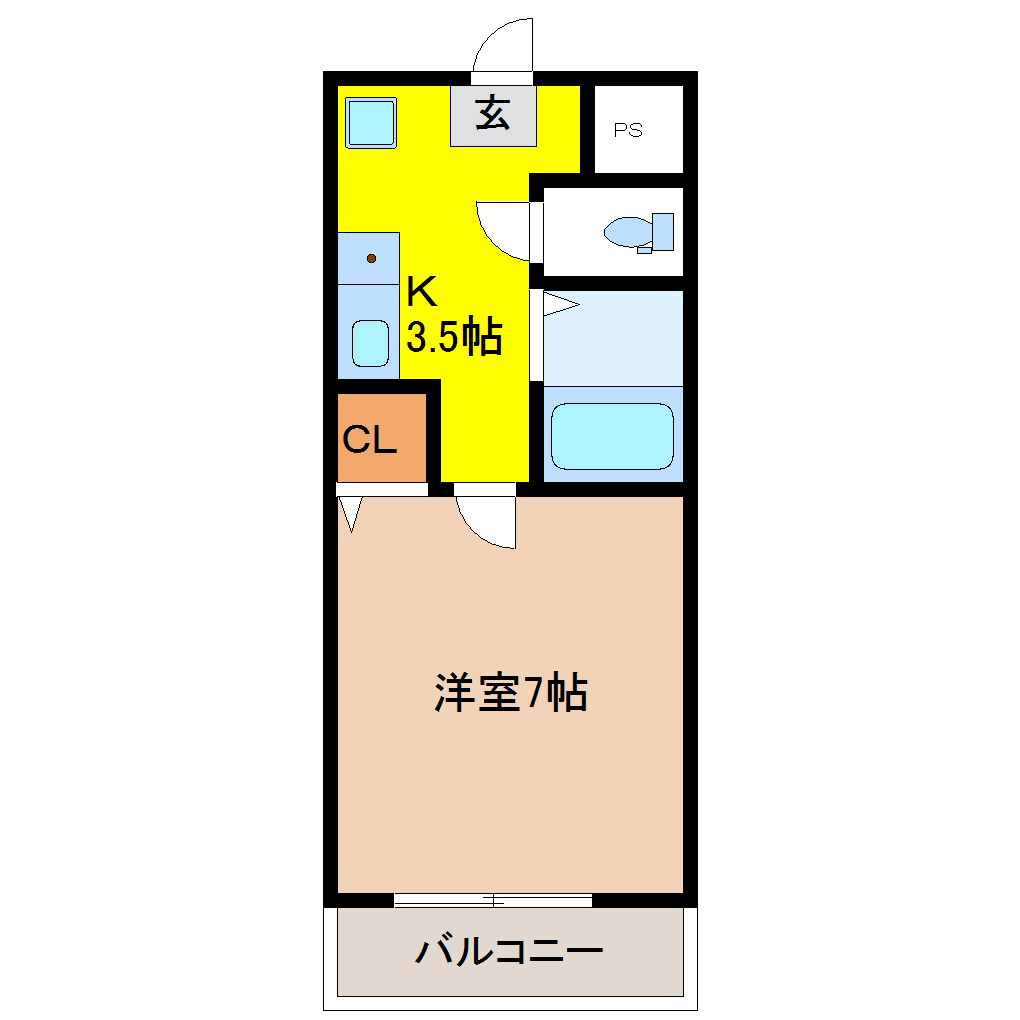 矢板市東町のマンションの間取り