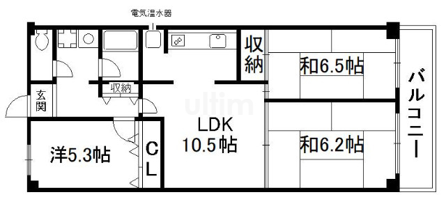 【コープ野村京都南の間取り】