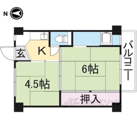 長浜市加田町のマンションの間取り