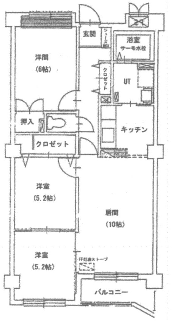 札幌市東区北二十六条東のマンションの間取り