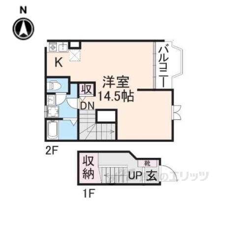 橿原市十市町のアパートの間取り