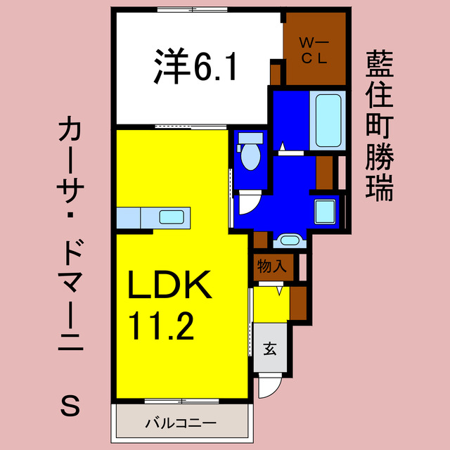 【カーサ・ドマーニＳの間取り】