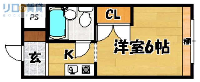 大阪市東淀川区下新庄のマンションの間取り