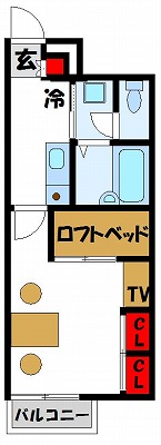 レオパレス若木台の間取り