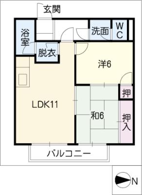 SURPLUS TWO北小畔の間取り