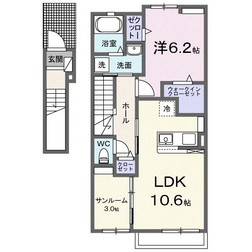 サザンウィンド２６　IIの間取り