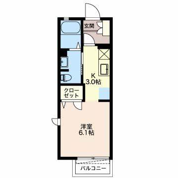 御殿場市中清水のアパートの間取り