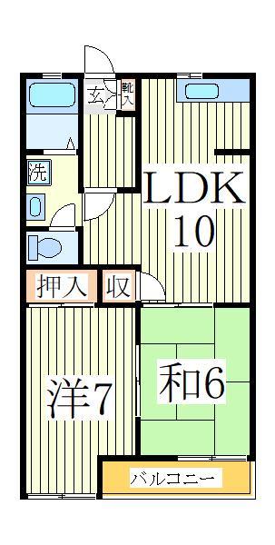 サンハイツ北柏Ｂ棟の間取り