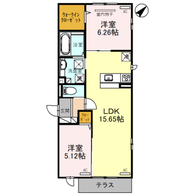 堺市堺区四条通のアパートの間取り