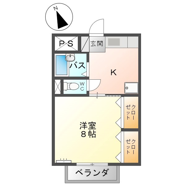 埴科郡坂城町大字中之条のアパートの間取り