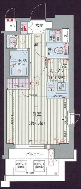 名古屋市中村区太閤通のマンションの間取り