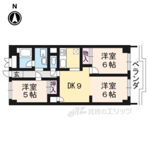 シャトー西京極の間取り