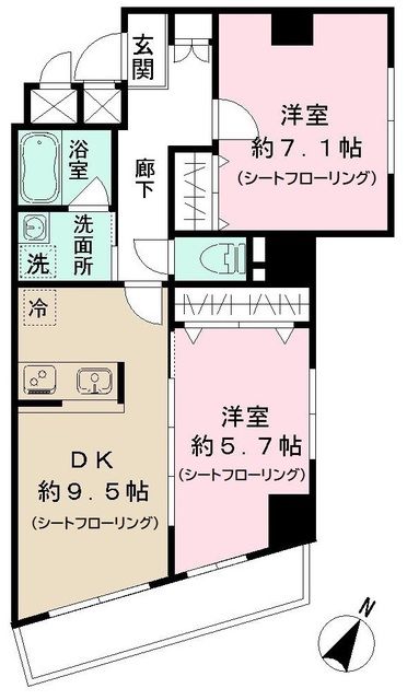 文京区白山のマンションの間取り