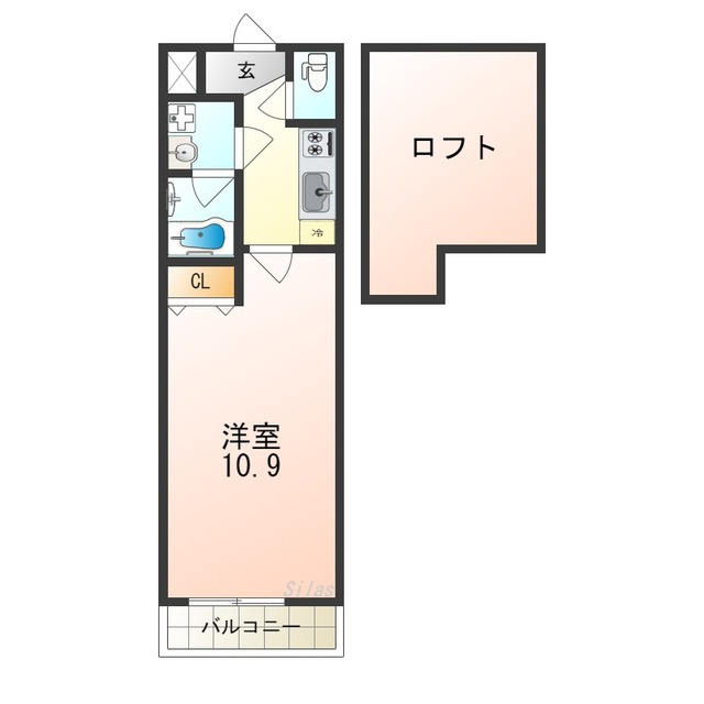 堺市西区鶴田町のアパートの間取り