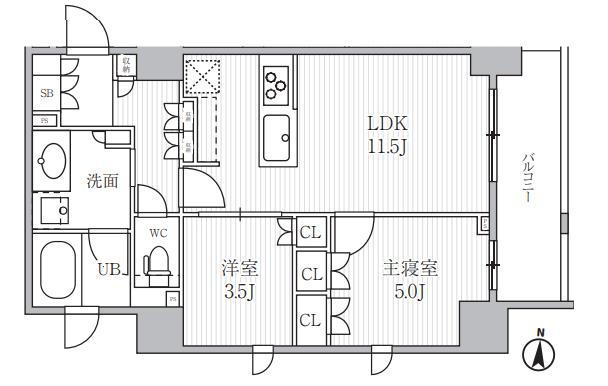 墨田区菊川のマンションの間取り