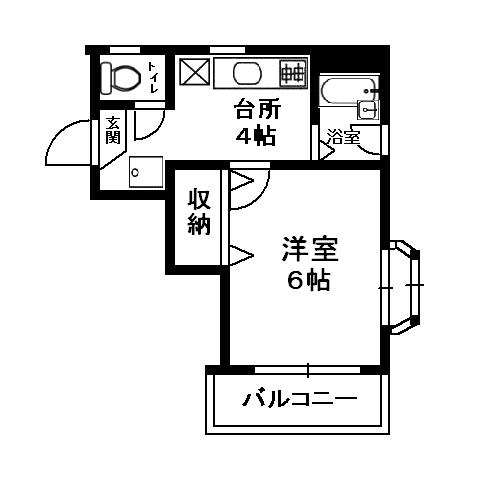 川崎市中原区木月伊勢町のマンションの間取り