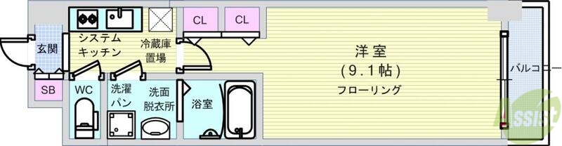 セイル淀屋橋の間取り