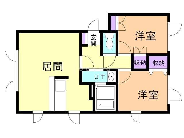 石狩市樽川三条のアパートの間取り