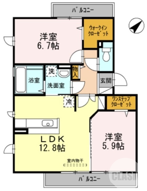 堺市北区百舌鳥梅北町のアパートの間取り