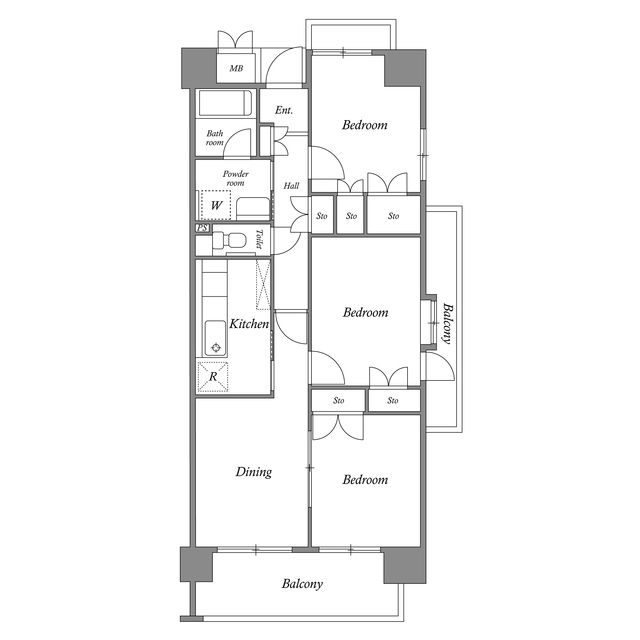 川口市青木のマンションの間取り