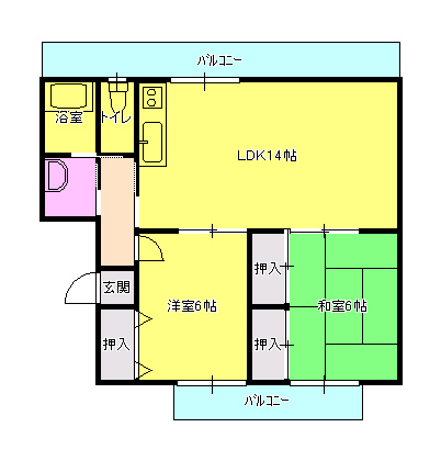 サザンブルーク壱番館の間取り