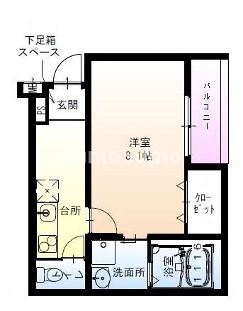 尼崎市立花町のアパートの間取り