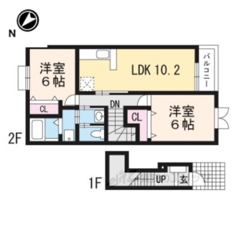 ハーモニーＢの間取り