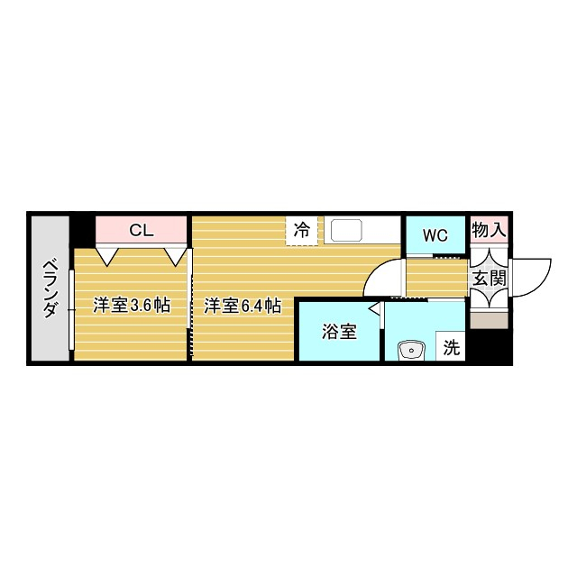 K’s SQUARE ESAKAの間取り