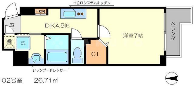 GLANZ七条通の間取り写真
