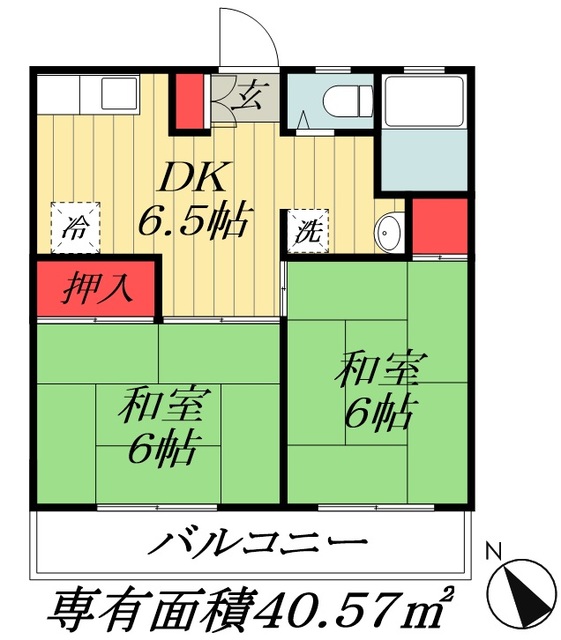 東京メトロ東西線 行徳駅 徒歩13分 2階建 築35年の間取り写真