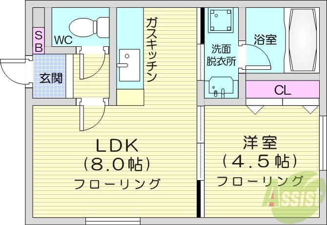KーCOURT北3条の間取り写真