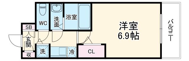 エスリード松屋町SOUTHの間取り写真