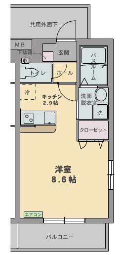 エル・フィネス三島の間取り