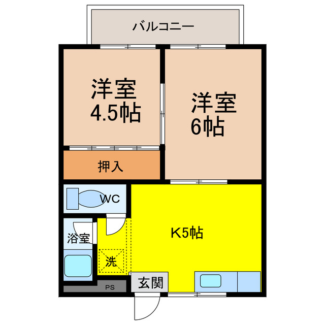 コーポ三溝の間取り