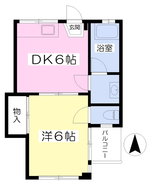 松山市柳井町のマンションの間取り