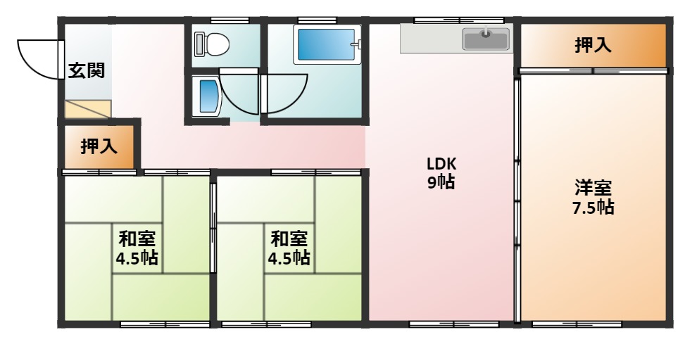 祇園コーポの間取り