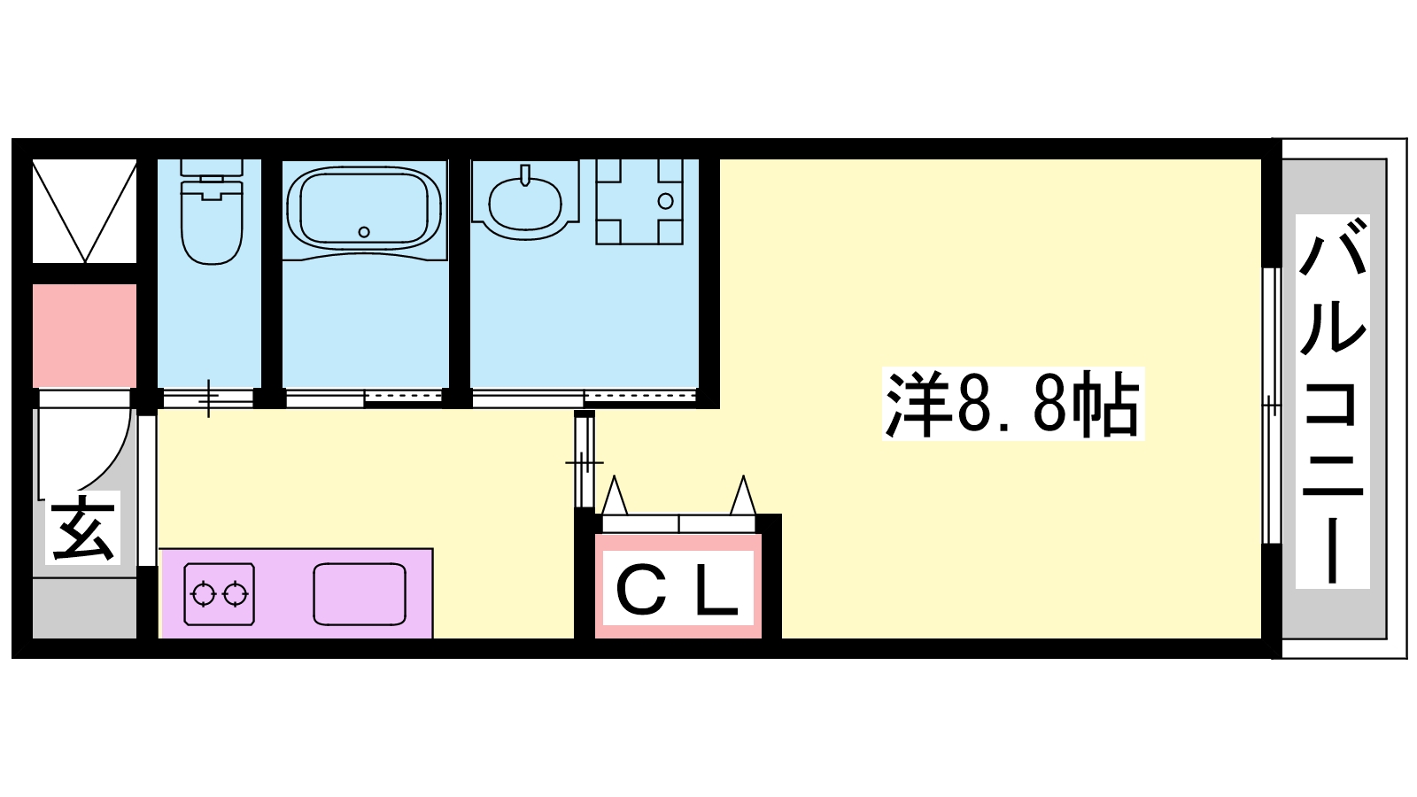 【高砂市春日野町のマンションの間取り】