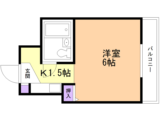 函館市宮前町のマンションの間取り