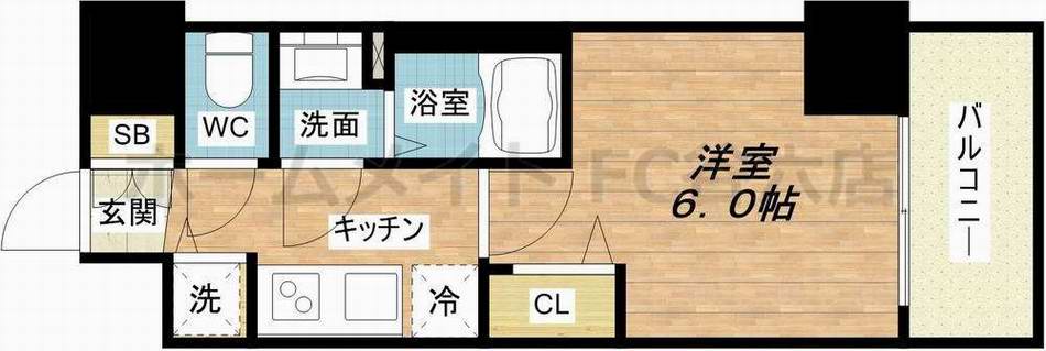 プレサンス北堀江の間取り