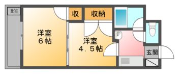 愛媛県宇和島市堀端町（マンション）の賃貸物件の間取り