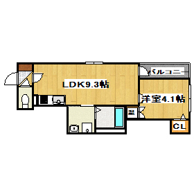 【加古川市平岡町新在家のアパートの間取り】